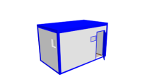 Блок-контейнер «Сантехнический» 4х2.4х2.5 м