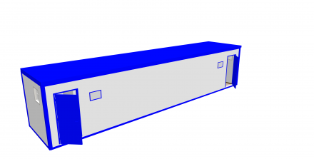 Блок-контейнер «Сантехнический» 12х2.4х2.5 м