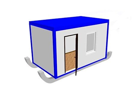 Блок-контейнер «Премиум» на лыжах 4х2.4х2.5 м