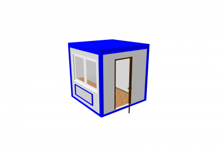 Блок-контейнер «Пост Охраны» 2.4х2.4х2.5 м