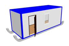 Блок-контейнер «Премиум» на лыжах 6х2.4х2.5 м