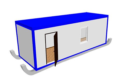 Блок-контейнер «Премиум» на лыжах 7х2.4х2.5 м