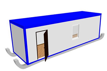 Блок-контейнер «Премиум» на лыжах 8х2.4х2.5 м