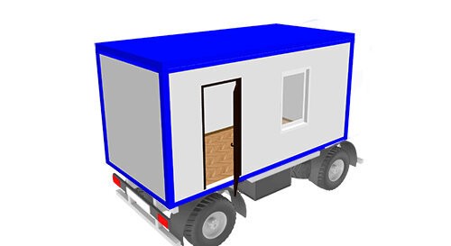 Блок-контейнер «Премиум» на шасси 5х2.4х2.5 м