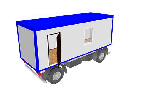 Блок-контейнер «Премиум» на шасси 7х2.4х2.5 м