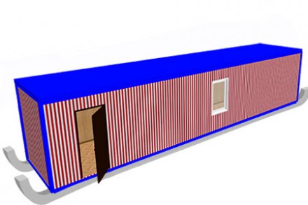 Блок-контейнер «Стандарт» на лыжах 12х2.4х2.5 м