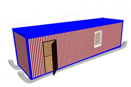 Блок-контейнер «Стандарт» на лыжах 9х2.4х2.5 м