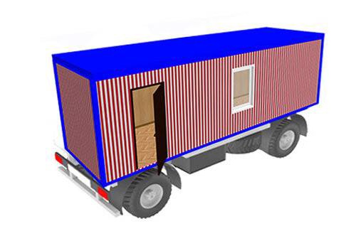 Блок-контейнер «Стандарт» на шасси 9х2.4х2.5 м
