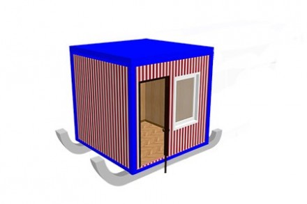 Блок-контейнер «Стандарт» на лыжах 2.4х2.4х2.5 м