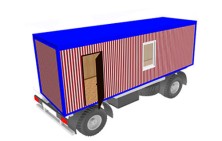 Блок-контейнер «Стандарт» на шасси 8х2.4х2.5 м